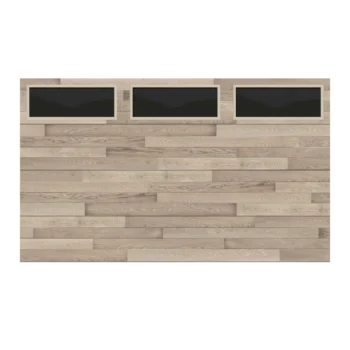 Contemporary Steel Coastal Gray Plank (W/Tempered Insulated Glass) 12'x6'6"